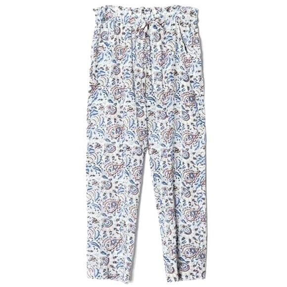 Xirena Tayler Pants Drawstring in White Mosaic Le Cactus Print Sz XL Straight - - Picture 6 of 9